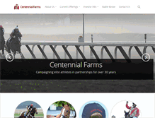 Tablet Screenshot of centennialfarms.com
